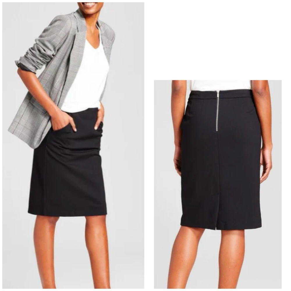 3/$20! A NEW DAY WOMEN'S SOLID PONTE PENCIL SKIRT